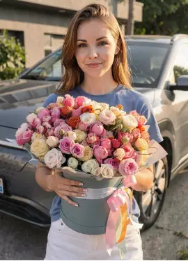 Mixed Bush Rose Box XL — 25-31 Stems