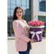 25 raspberry tulips in a box (imported, Netherlands)