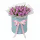 51 lilac tulips in a box (imported, Netherlands)