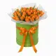 51 orange tulips in a box (imported, Netherlands)