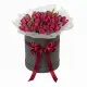 51 red tulips in a box (imported, Netherlands)