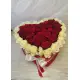 Heart in the basket red-white
