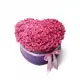 101 pink roses in a heart box