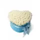 101 white roses in a heart box