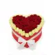 75 roses in a heart box “Contour”