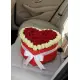 75 roses in a heart box “Contour”