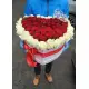 Heart in the basket red-white