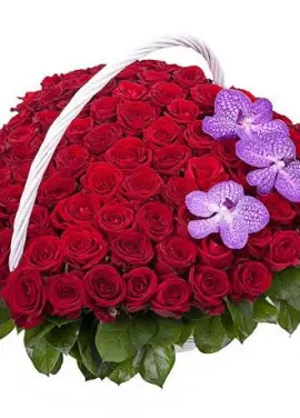 Cart-heart with orchids