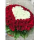 Heart in the basket red-white
