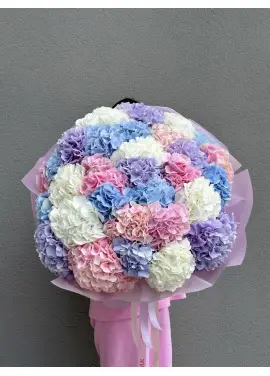 Bouquet of 25 hydrangeas mix