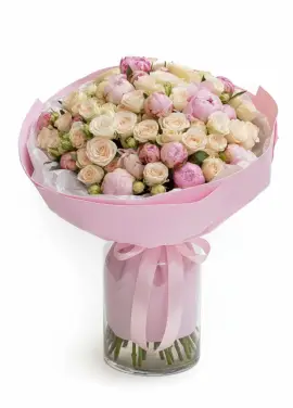 “Adel” gentle peony mix bouquet (large)