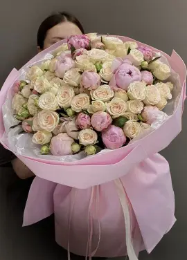 “Adel” gentle peony mix bouquet (large)
