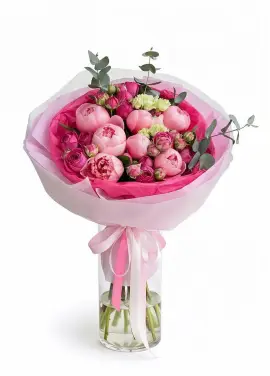 “Adel” gentle peony mix bouquet (medium)