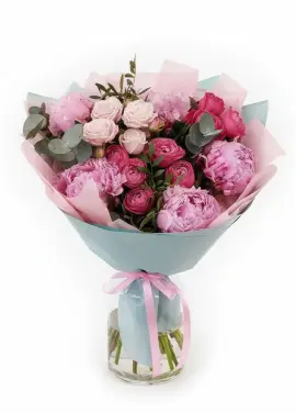 “Adel” gentle peony mix bouquet (small)