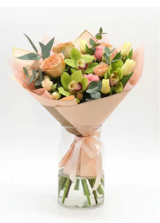 “Gabrielle” bouquet — medium orchid mix