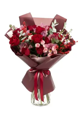 “Madlen” bouquet — large strict orchid mix