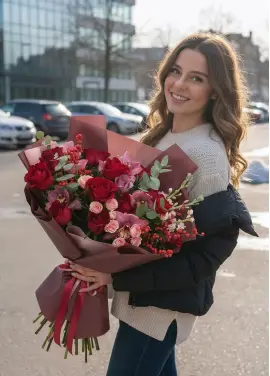“Madlen” bouquet — large strict orchid mix
