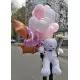 For my love set: teddy bear, roses baloons For my love set: teddy bear, roses baloons