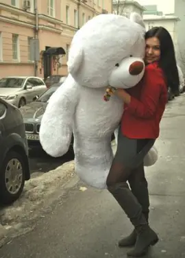 A huge teddy bear