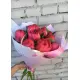 Bouquet of 9 bright peonies