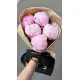 Bouquet of 5 pink peonies