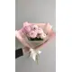Bouquet of 5 pink peonies