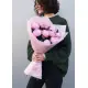 Bouquet of 9 pink peonies