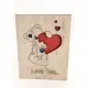 Wooden postcart "Love you" #003 art number