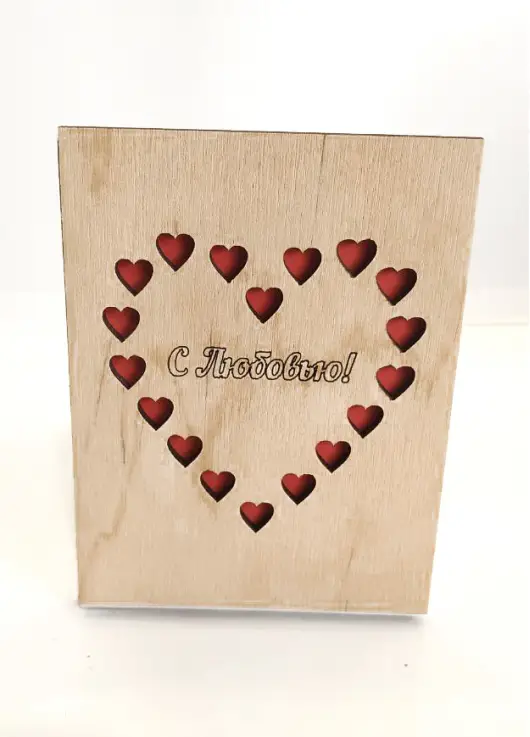 Wooden postcart "Love you" Wooden postcart "Love you"