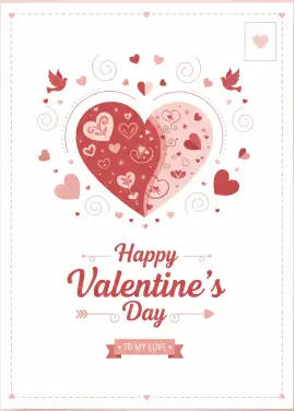 Happy Valentine’s Day — Triple Hearts Card 005