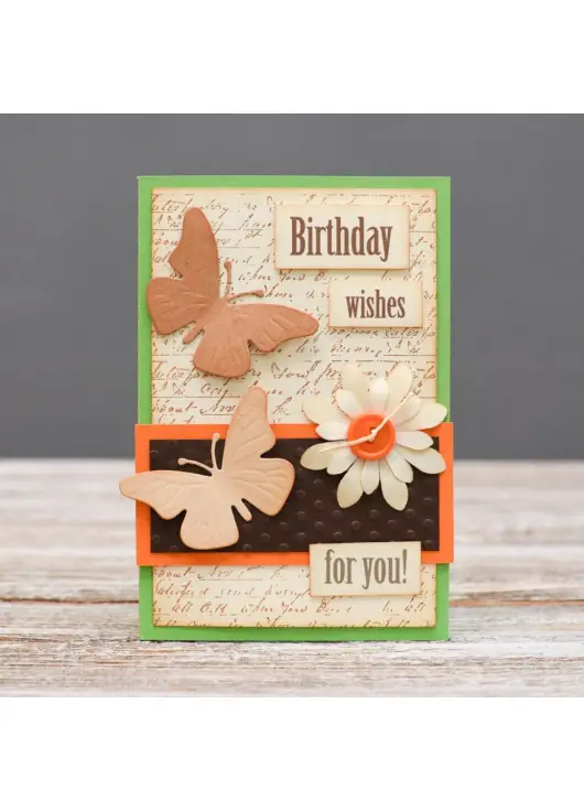 Postcard "Happy Birthday" handmade art. 
