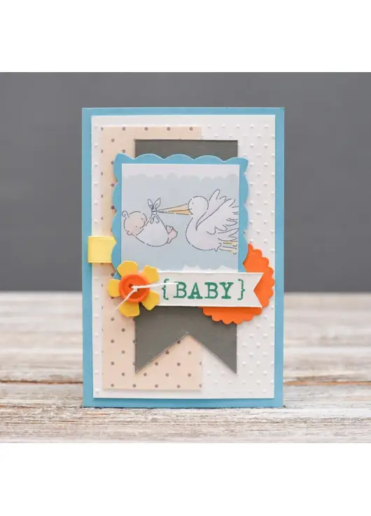 Postcard greeting card with the birth of a child 002