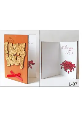Wooden postcart "Love"