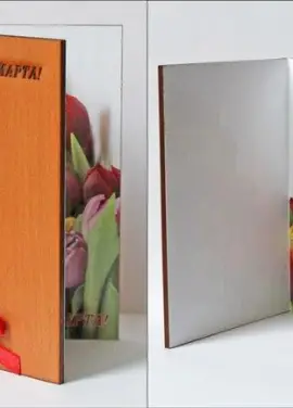 Wooden postcart "Womens day"