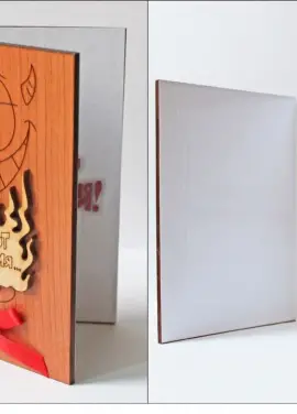 Wooden postcard "I'm burning with impatience" exclusive