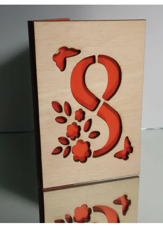 Wooden postcart "Womens day"