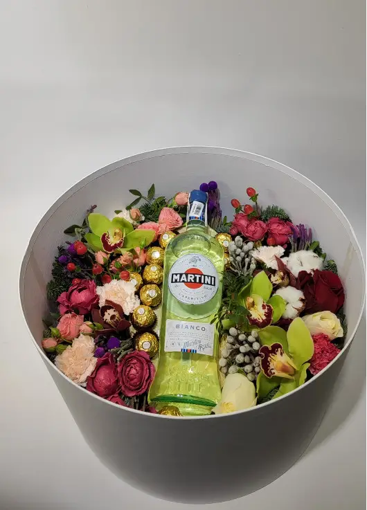 Flower box "Wine & flowers"