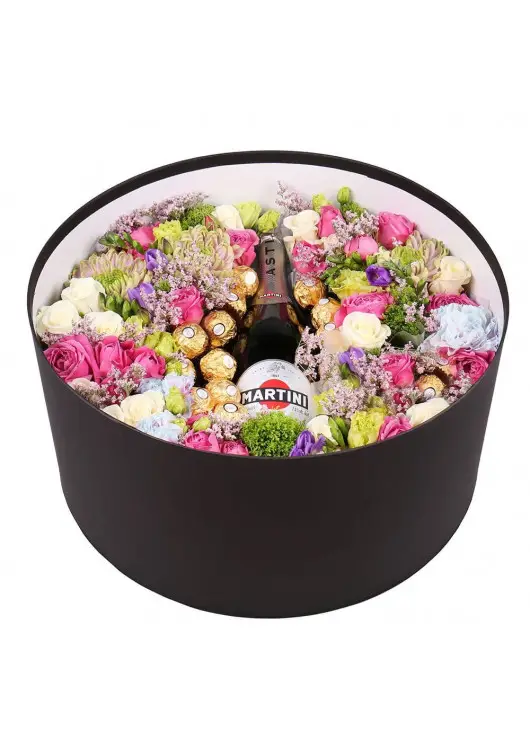 Flower box "Wine & flowers"
