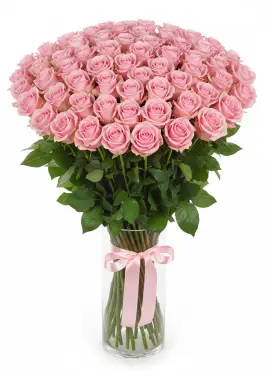 101 pink roses in Dnieper