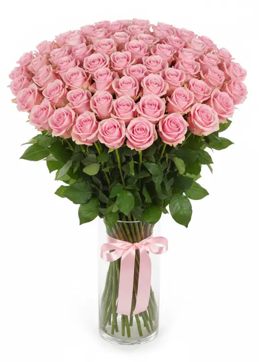 101 pink roses in Dnieper