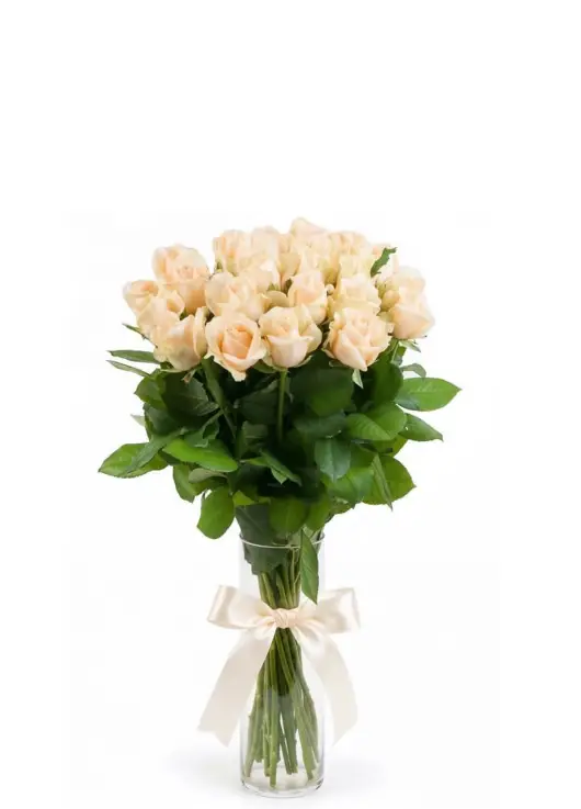 19-rose bouquet: cream roses “Talea”