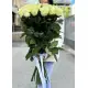 21-rose bouquet: long-stem imported white roses “Mondial”