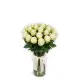 21-rose bouquet: white roses “Avalanche”