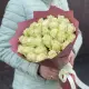 25 white roses in beautiful packaging