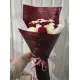 25-rose red & white mixed bouquet