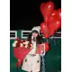 25-rose red & white mixed bouquet