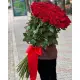 35-rose bouquet: tall red roses “Freedom”