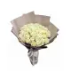 35 white roses in beautiful packaging