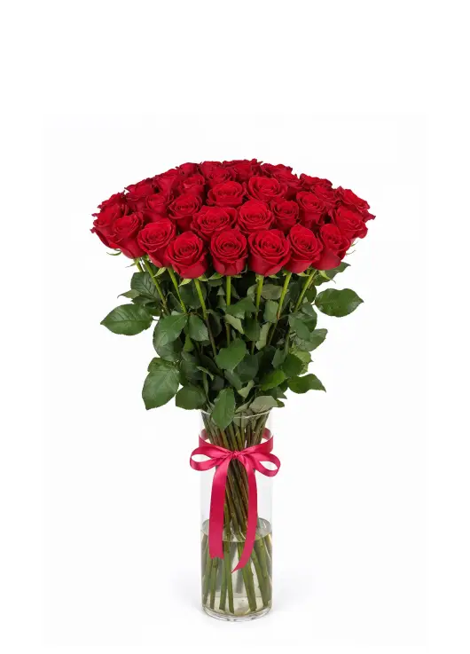 35-rose bouquet: red roses “Prestige”