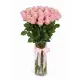 35-rose bouquet: tall pink roses “Be Sweet”